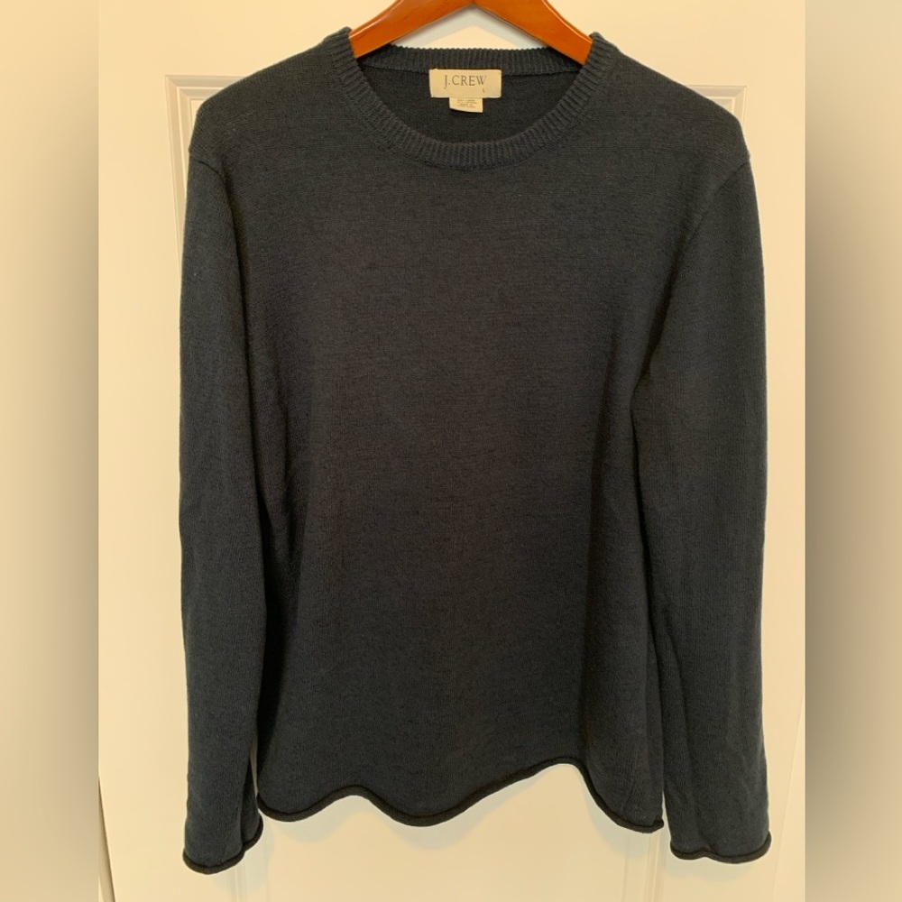 J. Crew Blue Crewneck Sweater Soft Knit